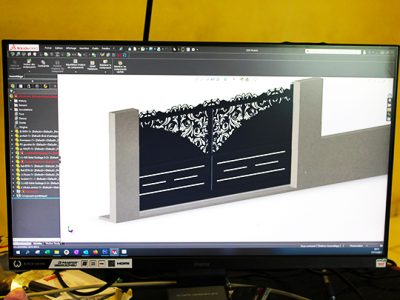 Réalisation de plan 3D pour portail en métal